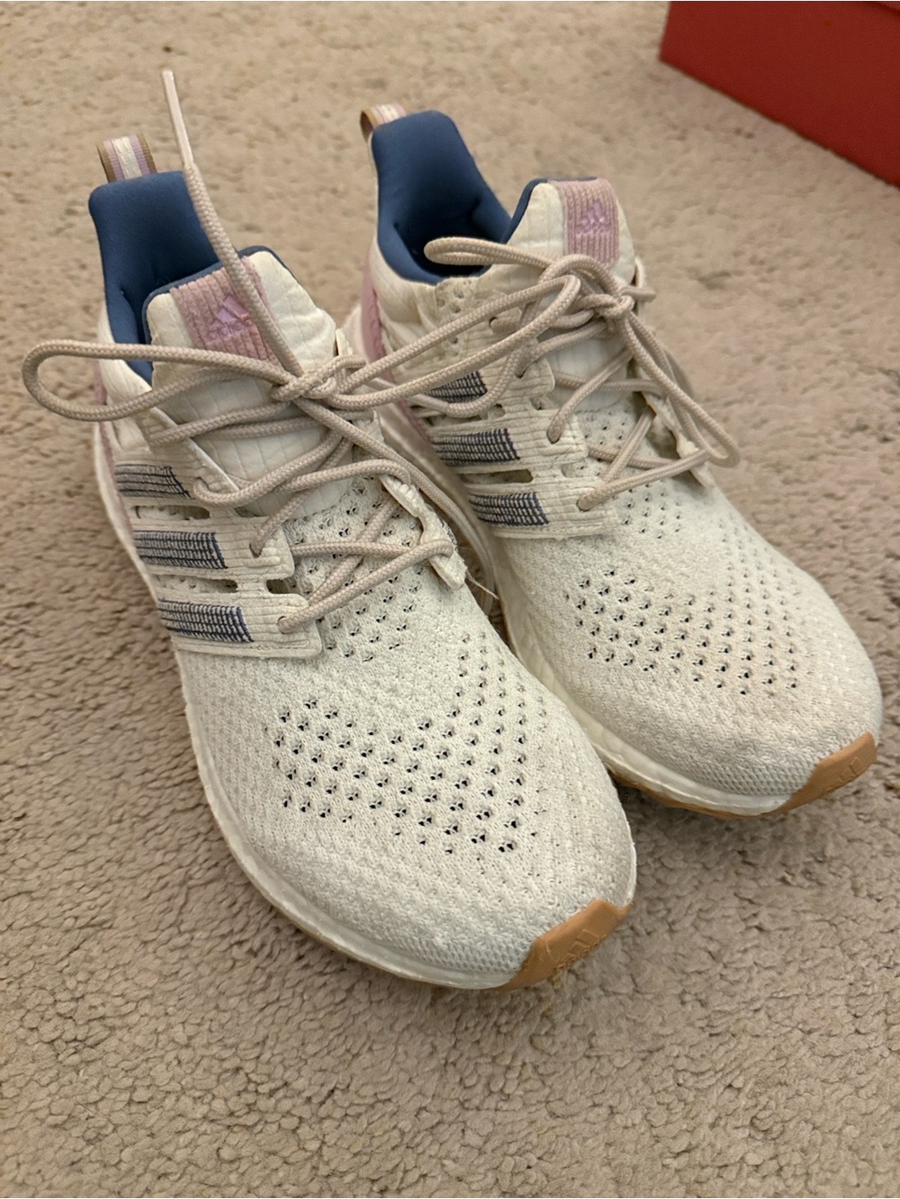 adidas Womens Ultraboost 1.0 in Off White Bliss Lilac